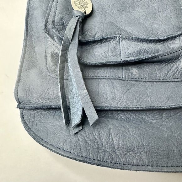 Juicy Couture Vintage Shoulder Bag Blue Cowhide Leather Adjustable Strap - Picture 5 of 9